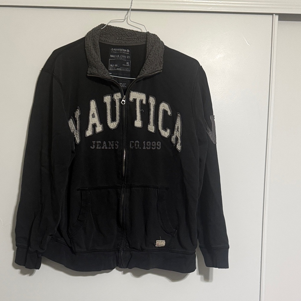 Nautica Men's Black Varsity Jacket